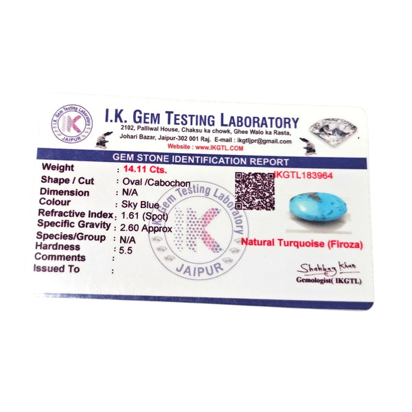 Natural Irani Fairoos 14.11Ct