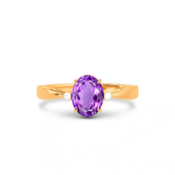 Amethyst Panchdhatu Ring R42