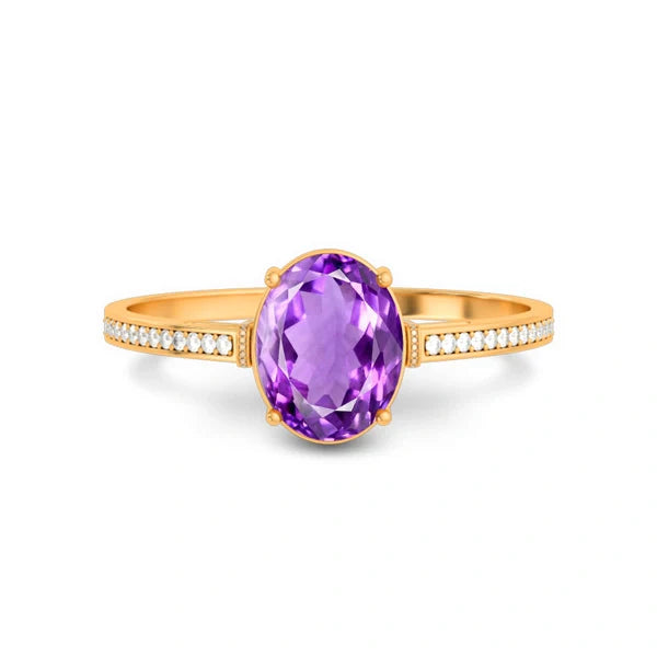 Amethyst Panchdhatu Ring R50