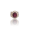 Natural Ruby Silver Ring 9.60 Ct — close up detail, authentic natural ruby manik silver ring