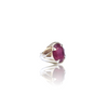Natural Ruby Silver Ring 17.82 Ct — side view, lab certified natural natural ruby manik