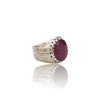 Natural Ruby Silver Ring 6.80 Ct — side view, lab certified natural natural ruby manik