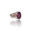 Natural Ruby Silver Ring 8.14 Ct — side view, lab certified natural natural ruby manik