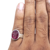 Natural Ruby Silver Ring 8.14 Ct — natural natural ruby manik ring view 4
