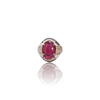 Natural Ruby Silver Ring 9.20 Ct — close up detail, authentic natural ruby manik silver ring