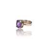 Natural amethyst katela silver ring 4.88ct — lab certified Click Gems