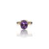 Natural Amethyst Silver Ring 4.88 Ct — close up detail, authentic amethyst katela silver ring