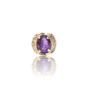 Natural Amethyst Silver Ring 8.25 Ct — close up detail, authentic amethyst katela silver ring