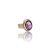 Natural Amethyst Silver Ring 11.69 Ct — side view, lab certified natural amethyst katela