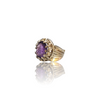 Natural amethyst katela silver ring 6.66ct — lab certified Click Gems