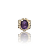 Natural Amethyst Silver Ring 6.66 Ct — close up detail, authentic amethyst katela silver ring