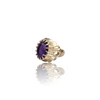 Natural amethyst katela silver ring 6.42ct — lab certified Click Gems
