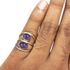 Natural Amethyst Silver Ring 3.00 Ct — natural amethyst katela ring view 4