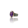 Natural amethyst katela silver ring 8.00ct — lab certified Click Gems