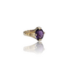Natural Amethyst Ladies Model Silver Ring 2.48 Ct — side view, lab certified natural amethyst katela