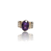 Natural Amethyst Silver Ring 5.00 Ct — close up detail, authentic amethyst katela silver ring