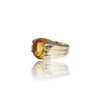 Natural citrine sunela silver ring 5.73ct — lab certified Click Gems