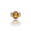 Natural Citrine Silver Ring 8.87 Ct — close up detail, authentic citrine sunela silver ring