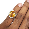 Natural Citrine Silver Ring 12.70 Ct — natural citrine sunela ring view 4