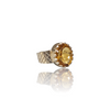Natural Citrine Silver Ring 9.10 Ct — side view, lab certified natural citrine sunela