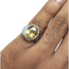 Natural Citrine Silver Ring 7.55 Ct — natural citrine sunela ring view 4
