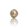Natural Citrine Silver Ring 9.65 Ct — close up detail, authentic citrine sunela silver ring