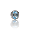 Natural Blue Topaz Silver Ring 9.36 Ct — close up detail, authentic blue topaz silver ring