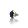 Natural blue sapphire neelam silver ring 5.40ct — lab certified Click Gems