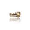 Natural Ceylon Yellow Sapphire Silver Ring 3.50 Ct — side view, lab certified natural yellow sapphire pukhraj