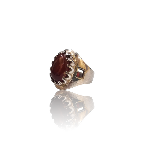 Natural gemstone silver ring 6.86ct — lab certified Click Gems