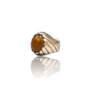 Natural tiger eye silver ring 5.16ct — lab certified Click Gems