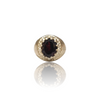 Natural Garnet Silver Ring 4.94 Ct — close up detail, authentic gemstone silver ring