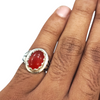Natural Carnelian Aqiq Silver Ring 5.90 Ct — natural carnelian aqiq ring view 4