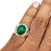 Natural Emerald Silver Ring 7.15 Ct — natural emerald panna ring view 4