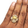 Natural Rautile Quartz Silver Ring 9.85 Ct — natural gemstone ring view 4
