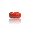 Natural Red Coral 5.05Ct — close up detail, authentic red coral moonga silver gemstone
