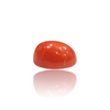 Natural Red Coral 5.30Ct — close up detail, authentic red coral moonga silver gemstone