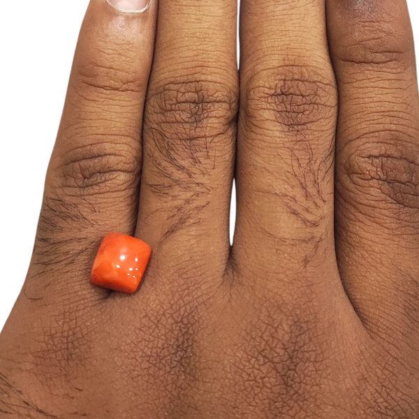 Natural Red Coral 5.40Ct — natural red coral moonga gemstone view 4