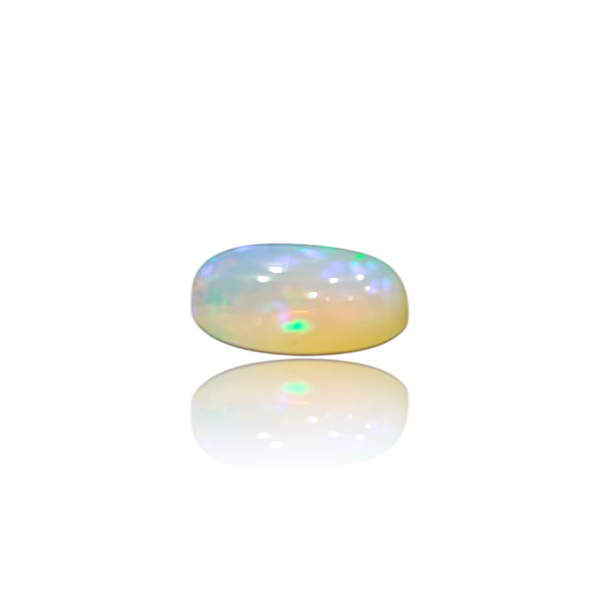 Natural Ethiopian Opal 2.56Ct — close up detail, authentic Ethiopian opal silver gemstone