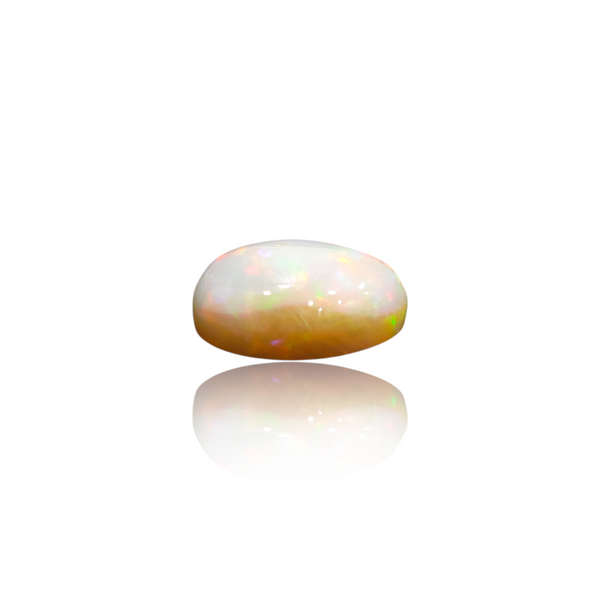 Natural Ethiopian Opal 6.00Ct — close up detail, authentic Ethiopian opal silver gemstone
