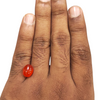 Natural Carnelian Aqiq 5.65Ct — close up detail, authentic carnelian aqiq silver gemstone