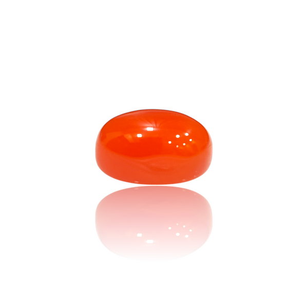 Natural Carnelian Aqiq 7.11Ct — close up detail, authentic carnelian aqiq silver gemstone
