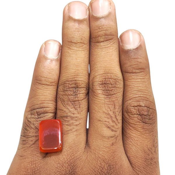 Natural Carnelian Aqiq 15.14Ct — natural carnelian aqiq gemstone view 4