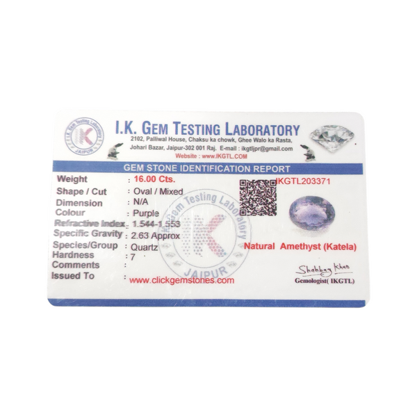 Natural Amethyst 16.00Ct — natural amethyst katela gemstone view 5