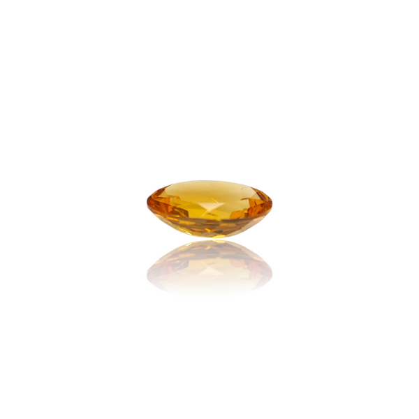 Natural Citrine 3.08Ct — close up detail, authentic citrine sunela silver gemstone