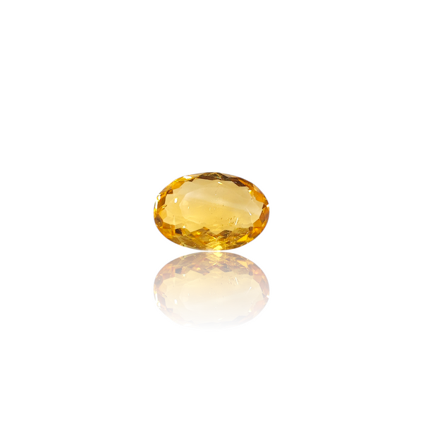 Natural citrine sunela silver gemstone 4.65ct — lab certified Click Gems