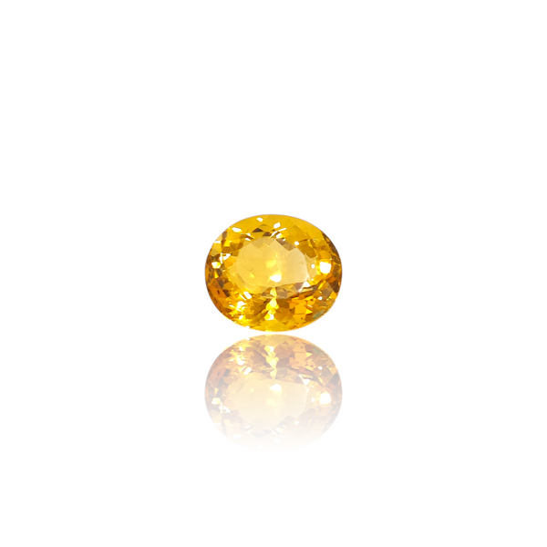 Natural citrine sunela silver gemstone 5.15ct — lab certified Click Gems