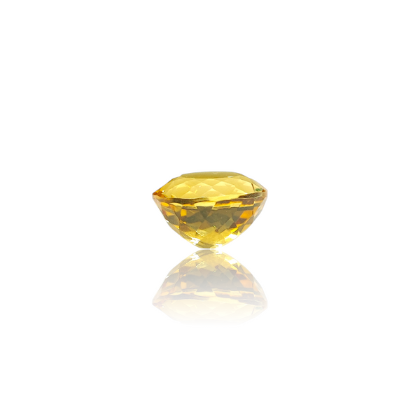 Natural Citrine 5.15Ct — close up detail, authentic citrine sunela silver gemstone