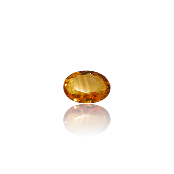 Natural citrine sunela silver gemstone 5.80ct — lab certified Click Gems