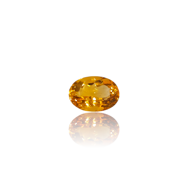 Natural citrine sunela silver gemstone 6.30ct — lab certified Click Gems